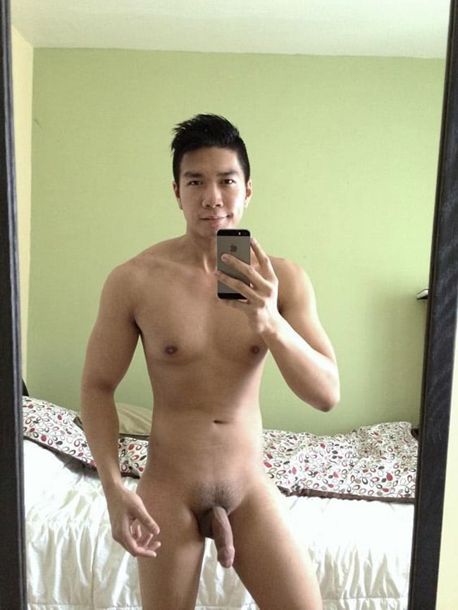 Asian Fella Showing His Sweet Fat Cock Nude Man Cocks