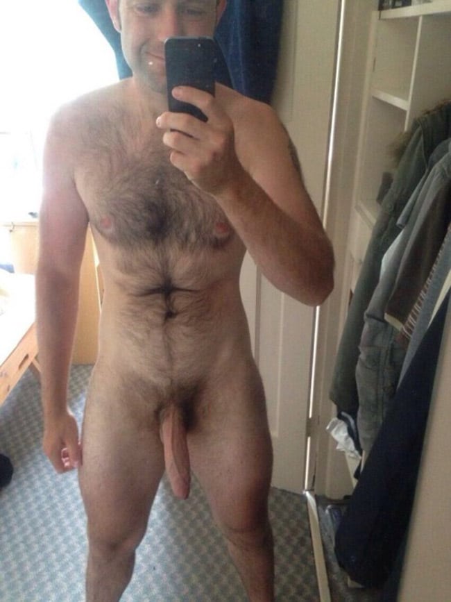 Hairy nude penis